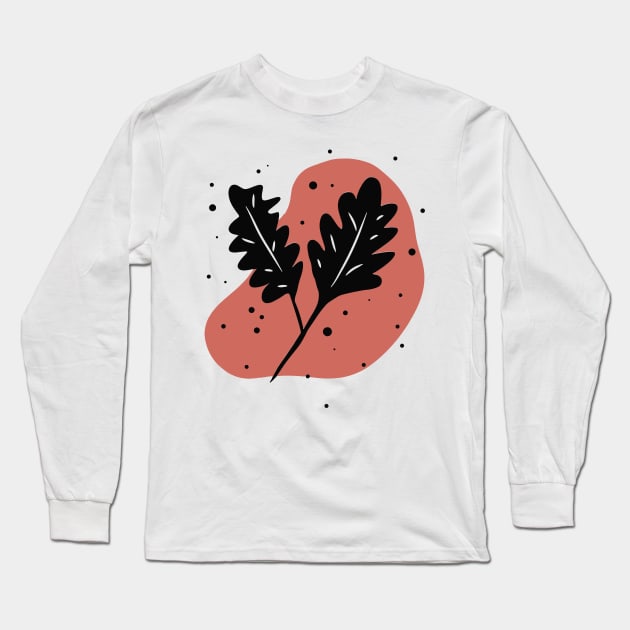 natural pink leaf Long Sleeve T-Shirt by viovi